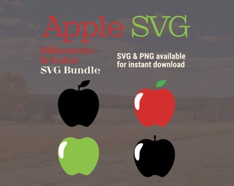 Apple Clipart, Apple Svg, Teacher Svg, School Svg, Silhouette Cut Files, Apple Cricut, Back to school, Fruit Svg, Instant digital download