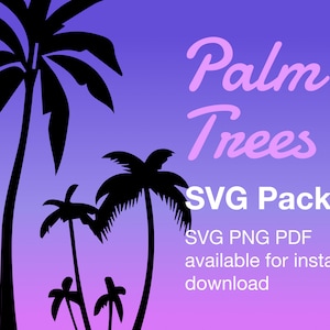 11 Palm Tree SVG Bundle - Instant DOWNLOAD, Tropical Clip Art, Svg for Shirt, Svg Files for Cricut, png + svg download
