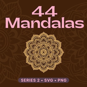 Lot 2 Mandala SVG par Prompt Design Art, lot de géométrie sacrée SVG, fichiers de coupe complexes pour Cricut, téléchargement immédiat svg + png