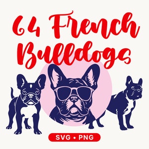 64 Französische Bulldoggen DIY SVG Bundle von Prompt Design Art