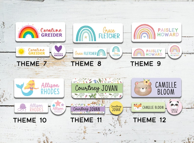 Name Labels for School Supplies Custom Waterproof Stickers Dishwasher Safe Labels for Kids