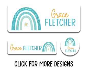Name Labels for School Supplies | Custom Waterproof Stickers | Dishwasher Safe Labels for Kids | Personalized Name Labels | Daycare Labels