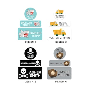Custom School Supply Labels in Variety of Sizes | Waterproof Vinyl Name Sticker decals for Daycare | Dishwasher Safe | Personalized - Cute