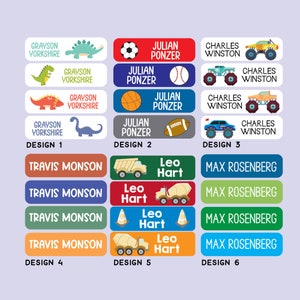 80 School Supply Labels - Skinny - Waterproof Dishwasher Safe Labels - Personalized Name Labels - Labels for Daycare - Name Stickers