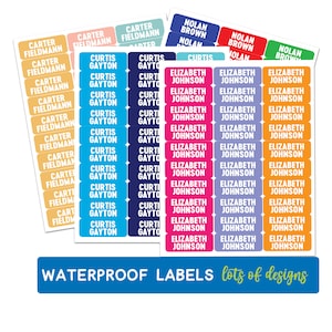 Water Bottle Labels | School Supply Labels | Daycare Labels | Baby Bottle Labe|- Waterproof and Dishwasher Safe | Pick your Design