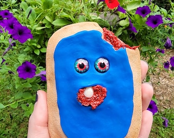 Steward the creepy cookie magnet- Polymer Clay hand sculpted magnet- holiday gift-present- novelty-weird stuff-cool stuff