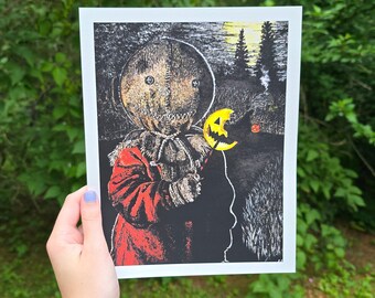Giclee 8x10inch Horror trick r&#39; treat print on Fine Art Photographic paper. Christmas present