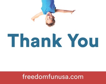 Freedom Fun Thank You Card Dayton