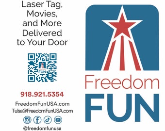 Freedom Fun Fold Over Business Cards Tulsa