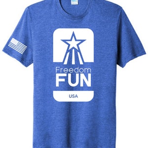 Freedom Fun 65/35 Blend Heathered Tee 3 Colors Available