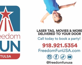 Freedom Fun Magnetic Business Cards Tulsa