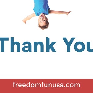 Cartão de agradecimento Freedom Fun Dallas
