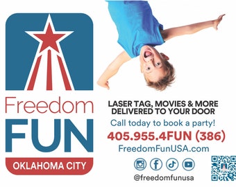 Freedom Fun 18 x 24 Vehicle Magnet Pair Oklahoma City