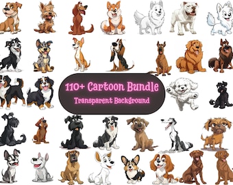 Paquete de más de 110 divertidos perros de dibujos animados