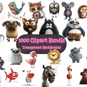 Riesiges Cartoon Bundle zum Verkauf: 1000+ hochwertige PNG Bilder