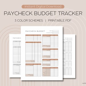 Paycheck Budget Planner Template Printable | Paycheck Budget Printable | Budget Template Overview
