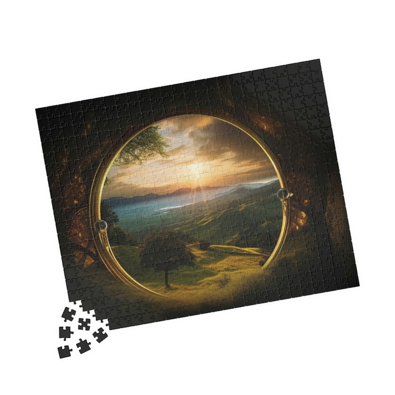 Jigsaw Puzzle Looking at the Shire Puzzle LOTR Lover Gift Puzzles for