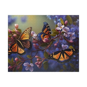 Jigsaw Puzzle | Butterflies in Spring Puzzle | Butterfly Lover Gift | Puzzles for Adults | Jigsaw | Nature Puzzle | Butterfly