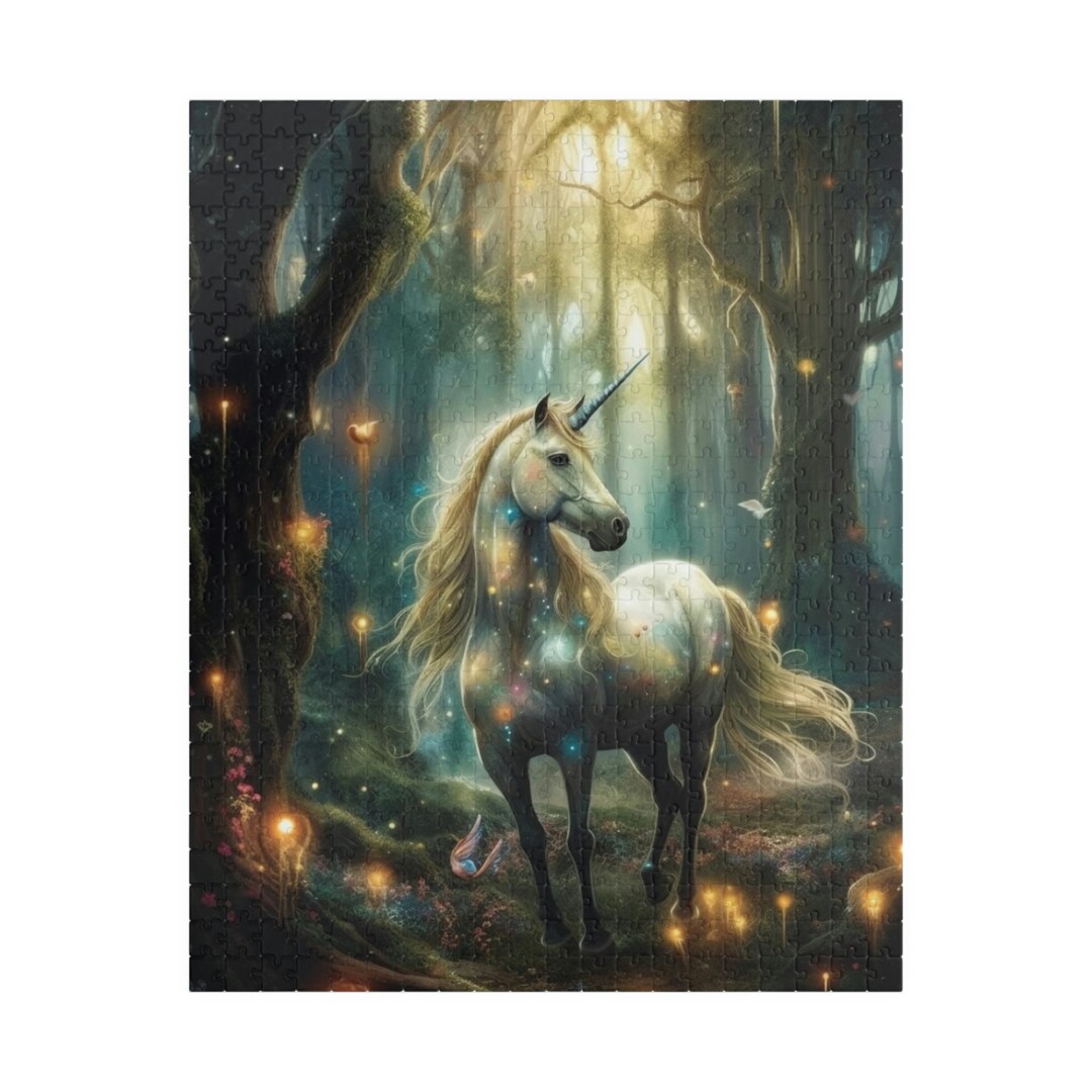 Jigsaw Puzzle Unicorn Enchanted Forest Puzzle Unicorn Puzzle Gifts Puzzles for Adults Difficult