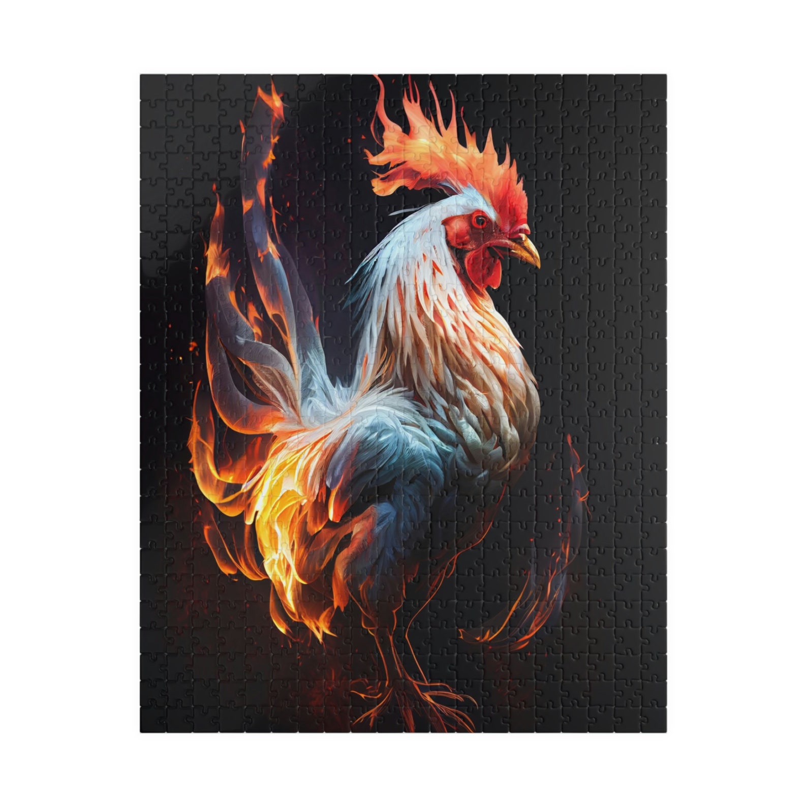 Jigsaw Puzzle Rooster on Fire Puzzle Rooster Gifts Puzzles for Adults