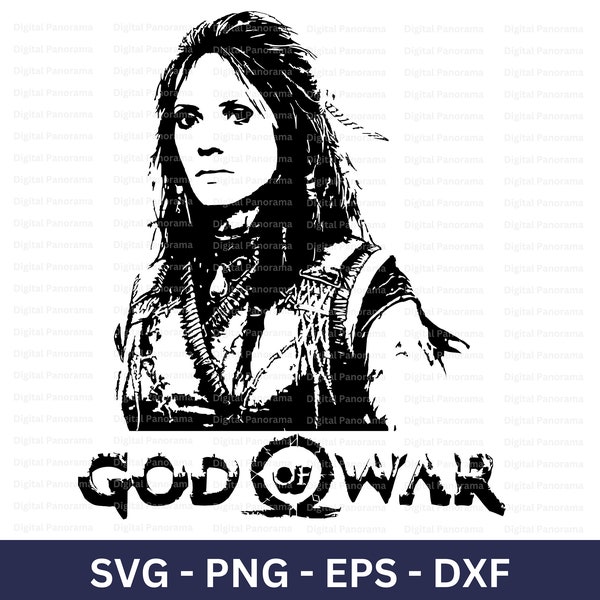 God of War SVG, Freya SVG, Video Game Character Design, Cricut Cut File, Digital Download