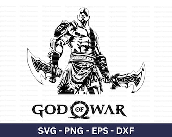 God of War SVG, Kratos Cut File, Video Game Character Design, Cricut Cut File, Digital Download
