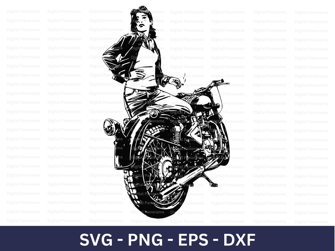 Lady Motorcycle Rider Svg Girl Rider Svg, Girl Smoking Svg, Motorcycle Svg, Biker Svg, Digital ...