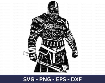 God of War SVG, Kratos SVG, Cricut Cut File, Digital Download