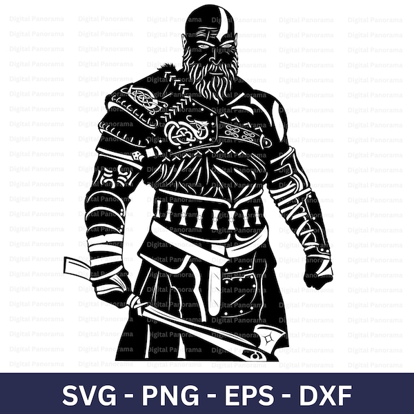 God of War SVG, Kratos SVG, Cricut Cut File, Digital Download