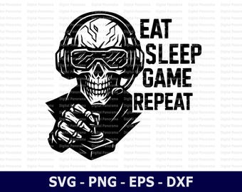 Gaming SVG, Gaming Skull SVG, Gamer Quote SVG, Cricut Cut File, Digital Download