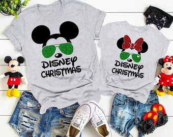 Disney Christmas Family Matching Shirt, Disneyland Glitter Shirt, Disney Family Shirts, Disney Trip Birthday Shirt, Family Christmas Trip 55