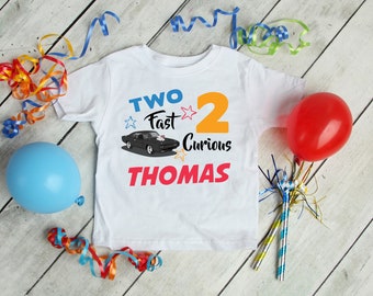 Two Fast Two Curious Shirt,  2nd Birthday Outfit, 2nd Birthday Girl Shirt, Matching Family Personalized Birthday Shirt  36