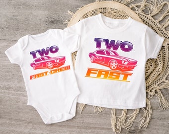 Two Fast Birthday Shirt, Race Car Birthday Shirt, 2nd Birthday Outfit, 2nd Birthday Shirt, Matching Family Personalized Birthday Shirt  29