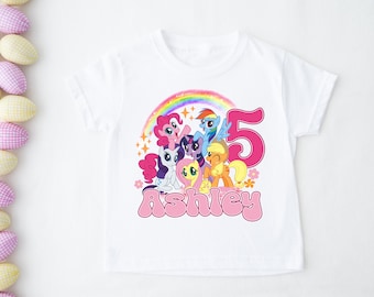 Birthday Girl shirt, Custom Birthday Girl shirt, Little Pony Theme Party shirt, Family Matching birthday shirts, Kids Birthday tees 37