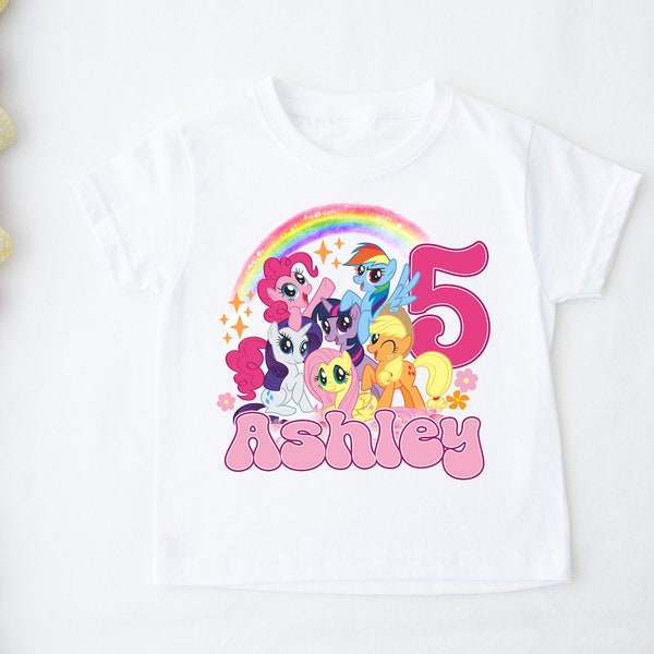 Birthday Girl shirt, Custom Birthday Girl shirt, Little Pony Theme Party shirt, Family Matching birthday shirts, Kids Birthday tees 37