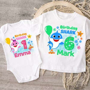 Custom Family Shark Birthday Shirts, Shark Matching Shirts, Shark Do Do Do Shirt, Personalized Birthday Shirt, Family Shark Shirt 7