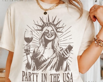 Party In the USA Liberty 4th of July Patriotic USA Retro 1776 Independence Day Comfort Colors 250 Anniversary Adult tee 9