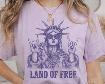 Land Of Free the Liberty 4th of July Patriotic USA Retro 1776 Independence Day Comfort Colors 250 Anniversary Adult tee 2