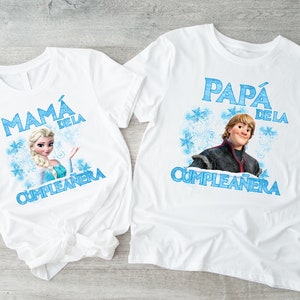 Frozen Camiseta de la Cumpleanera, Elsa Birthday Shirts, Frozen Custom Shirts, Disney Frozen Personalized Tee, Frozen Family Party shirts 38