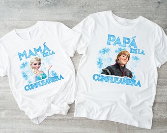 Frozen Camiseta de la Cumpleanera, Elsa Birthday Shirts, Frozen Custom Shirts, Disney Frozen Personalized Tee, Frozen Family Party shirts 38