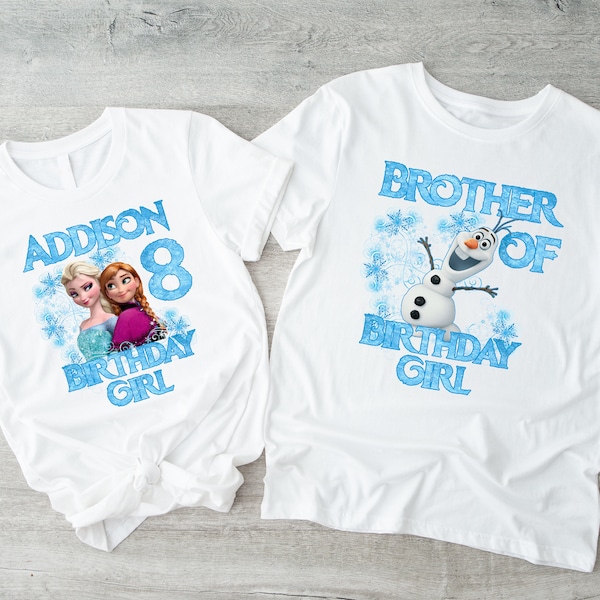 Frozen Birthday Shirts, Elsa Birthday Shirts, Frozen Custom Shirts, Disney Frozen Personalized Tee, Frozen Family Party shirts 32