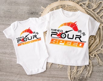 Need Four Speed Birthday Shirt, 4th Race Car Birthday Outfit, 4th Birthday Shirt, Birthday Boy Shirt, 4th Birthday, Racing Birthday Tee  30