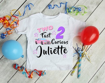 Two Fast Two Curious Shirt,  2nd Birthday Outfit, 2nd Birthday Girl Shirt, Matching Family Personalized Birthday Shirt  35
