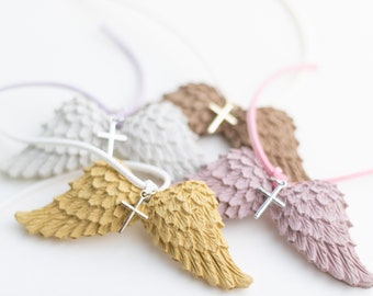 Angel Wings Cement Favor| Baby Shower Favor Gifts| Baptism Favor Gift| Birthday Favor Gifts| Angel Wing Hanging Ornament| Angel Themed Favor