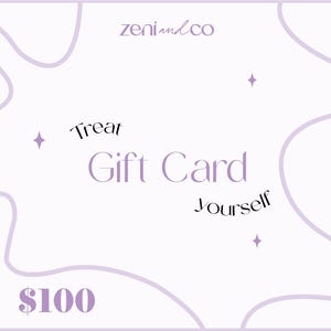Buono regalo ZeniandCo US100/Buono regalo elettronico da 100 USD per ZeniandCo Shop/Download digitale di buoni regalo stampabili/Certificato regalo elettronico