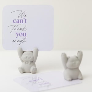 Cat Card Holder |Pig Card Holder| Photo Holder| Place Card Stand| Portrait Stand| Home Office Decor| Table Number Stand |Retail Price Holder