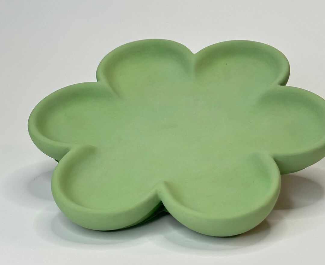 Cement Flower Tray Flower Shaped Cement Tray Jewelry Storage Cement