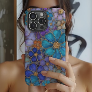 Vibrant Floral Phone Case: 3D Wrap, Dual Layer Protection