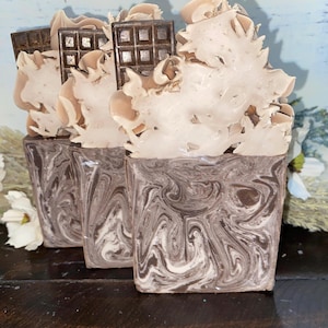 Hot Cocoa. Extra large bar. 100% handmade soap, cold process, organic soap.