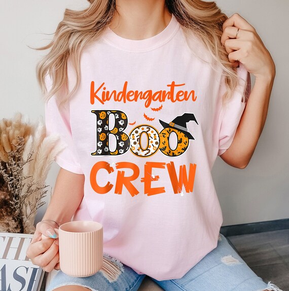 Kindergarten Boo Crew Shirt, Kinder Teachers Halloween Shirt, Kindergarten Halloween Costume, Teacher Team Shirt, The Boo Crew Tee